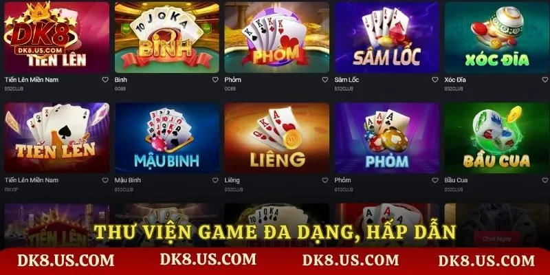 Thư viện trò chơi phong phú, đa dạng và hấp dẫn